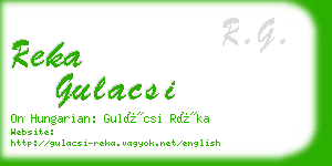 reka gulacsi business card